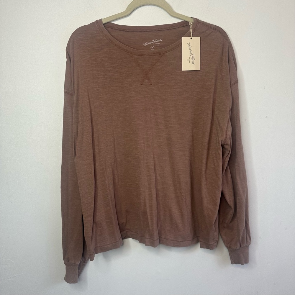 Universal Thread Womens Brown Long Sleeve Top NWT Size XXL